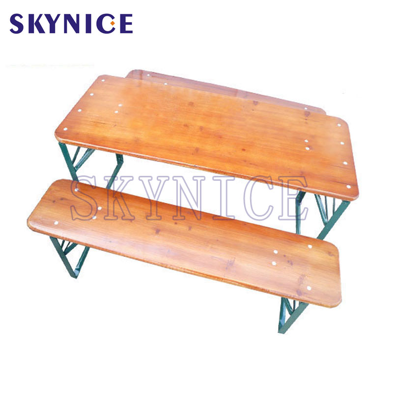 Muebles de madera al aire libre Comedor Mesa y sillas plegables portátiles