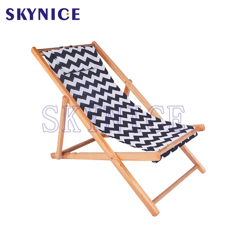 Silla plegable, silla de madera, silla de playa.